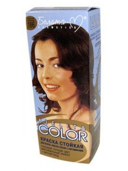 Краска стойкая для волос "Bielita Color" c витаминами №186 (гор. шоколад) 50/16