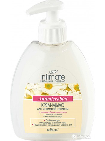Крем-мыло для интимной гигиены с антимикробным триклозаном (300 мл Интимн.)