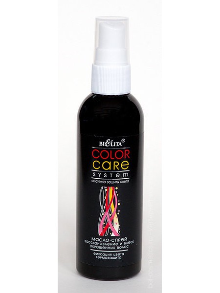 Масло-спрей восстановление и блеск окрашенных волос (100 мл Color Care)
