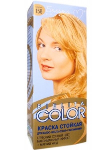 Краска стойкая для волос "Bielita Color" c витаминами №158 (шампань) 50/16