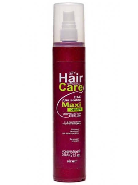 ЛАК для волос MAXI объем сверхсильной фиксации,215 мл.